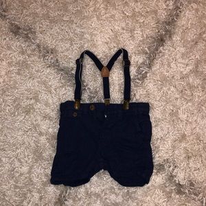 Zara shorts with suspenders